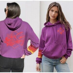 Aviator Nation X Hunger Games Purple Pullover Hoodie Unisex Small